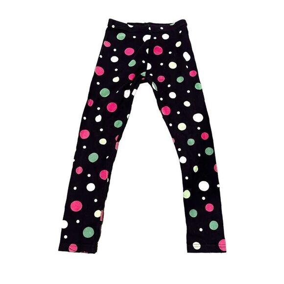 Gymboree Merry and Bright Big Girls Size 7 Dot Leggings Dark - Picture 1 of 4